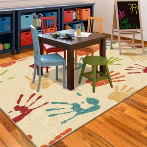 Orian Handprints Fun Kids Area Rug