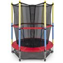 Outdoor toys Round Kids Mini Trampoline w/ Enclosure Net Pad Rebounder Outdoor Exercise