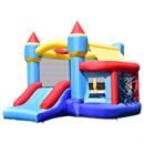 Gymax Kids Bounce House Inflatable Castle Slide Bouncer with Ball Pit Basketball Hoop
